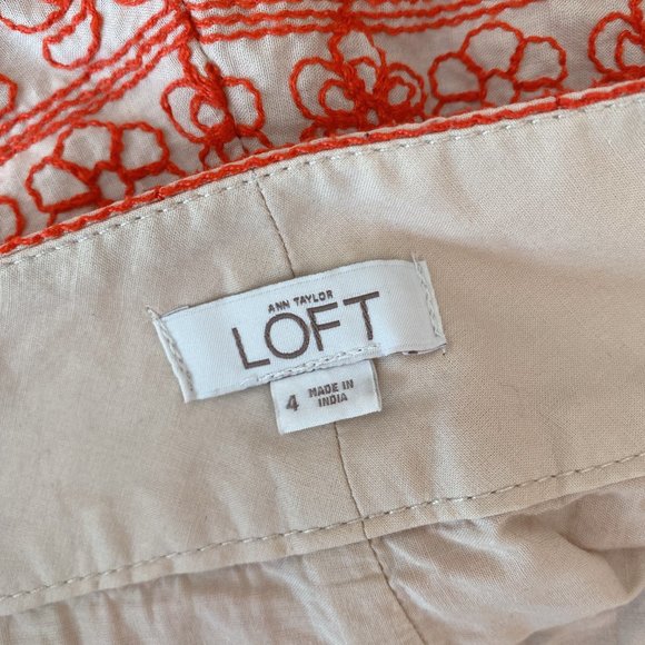 Ann Taylor LOFT Embroidered Cotton Shorts - Picture 4 of 4